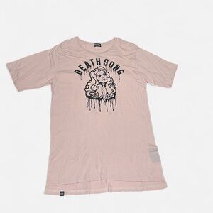 Hysteric Glamour archival Pink Death Song graphic tee tshirt w/ big tag on back